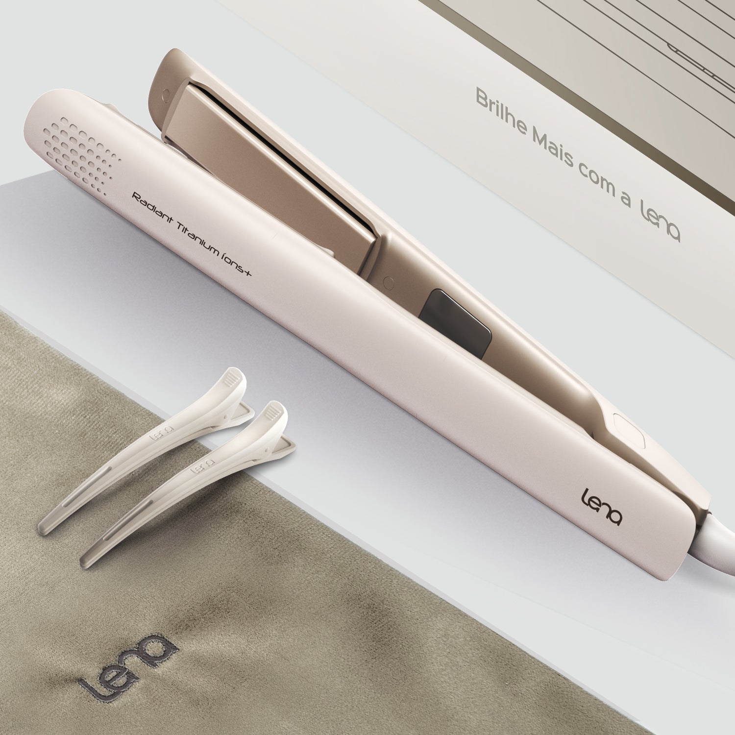 Prancha Radiant Titanium Íons+ LENA - 508C – LENA BR