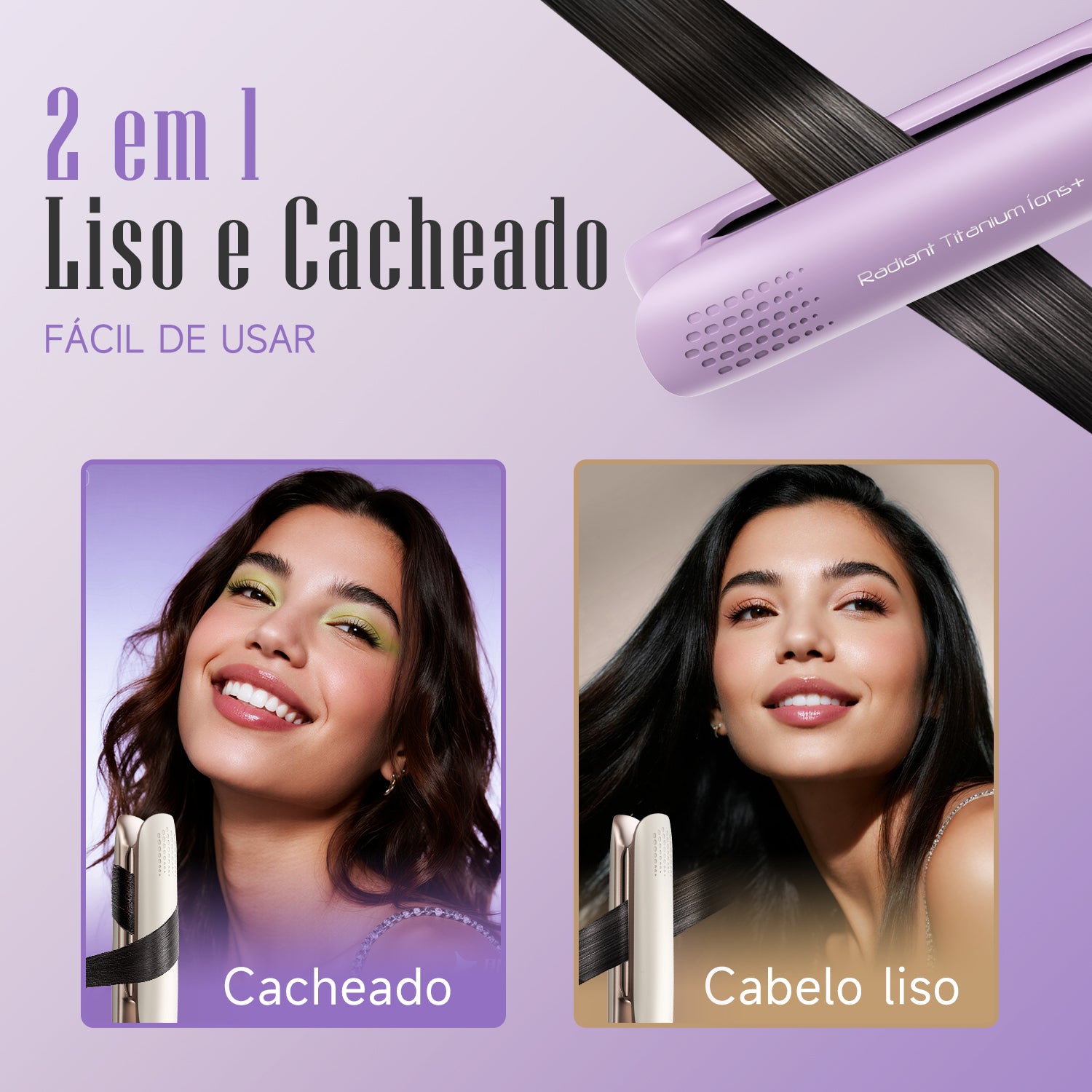 Prancha Radiant Titanium Íons+ LENA - 508C – LENA BR