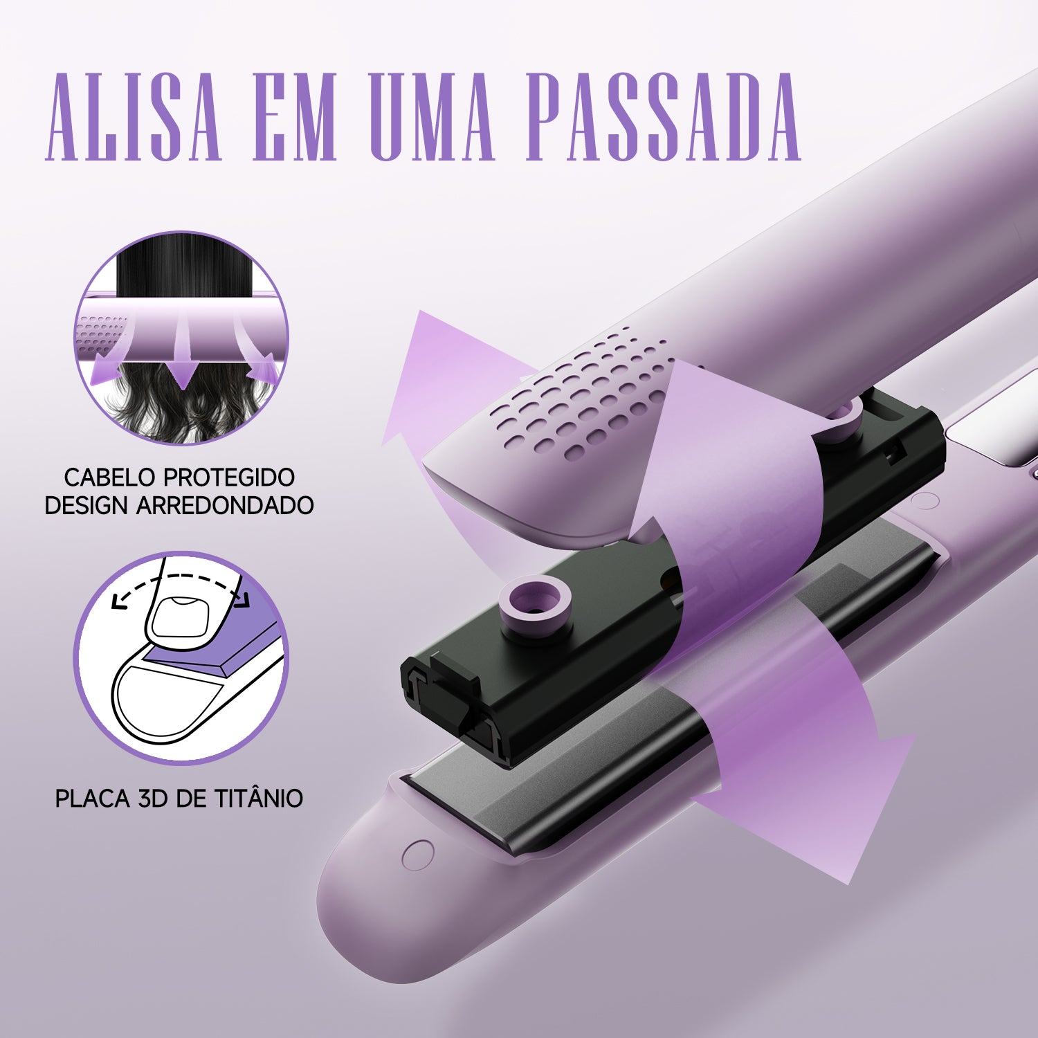 Prancha Radiant Titanium Íons+ LENA - 508C – LENA BR
