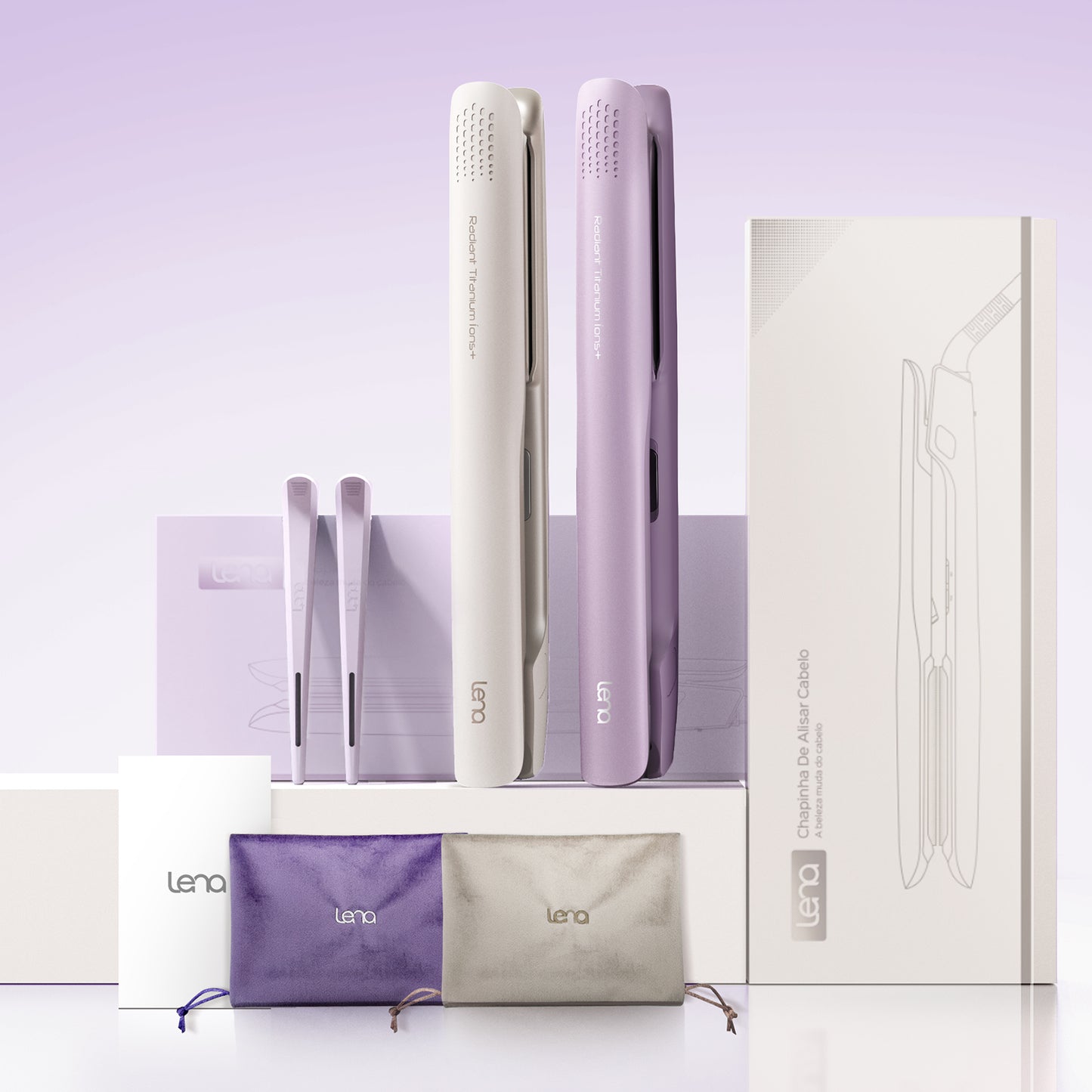 Prancha Radiant Titanium ion+ LENA - 508C